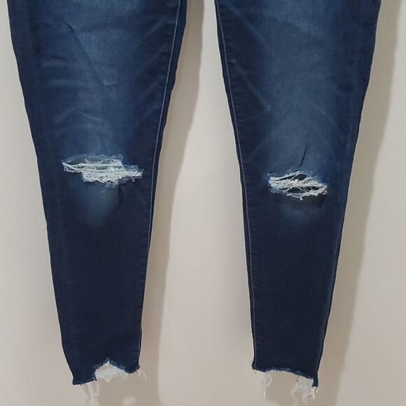 American Eagle next level stretch dark wash super high rise jeggings - Picture 3 of 8
